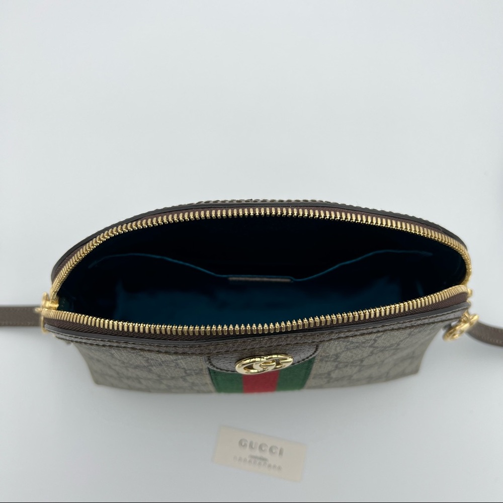 Gucci Beige GG Supreme Canvas Crossbody with Green and Red Web - Picture 10 of 15